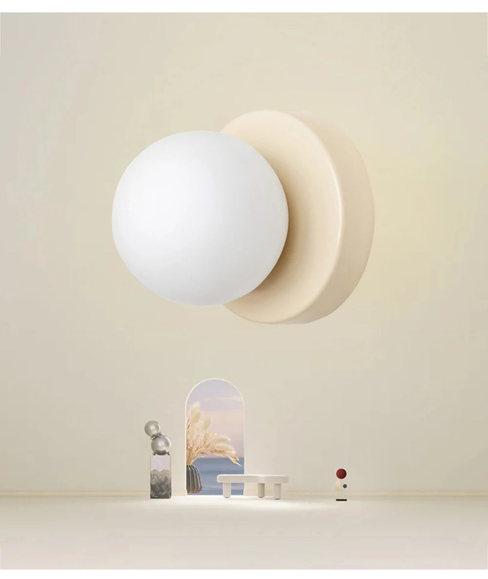 Nordic LED Glass Wall Lamp Minimalist G9 Base Orb Sconce