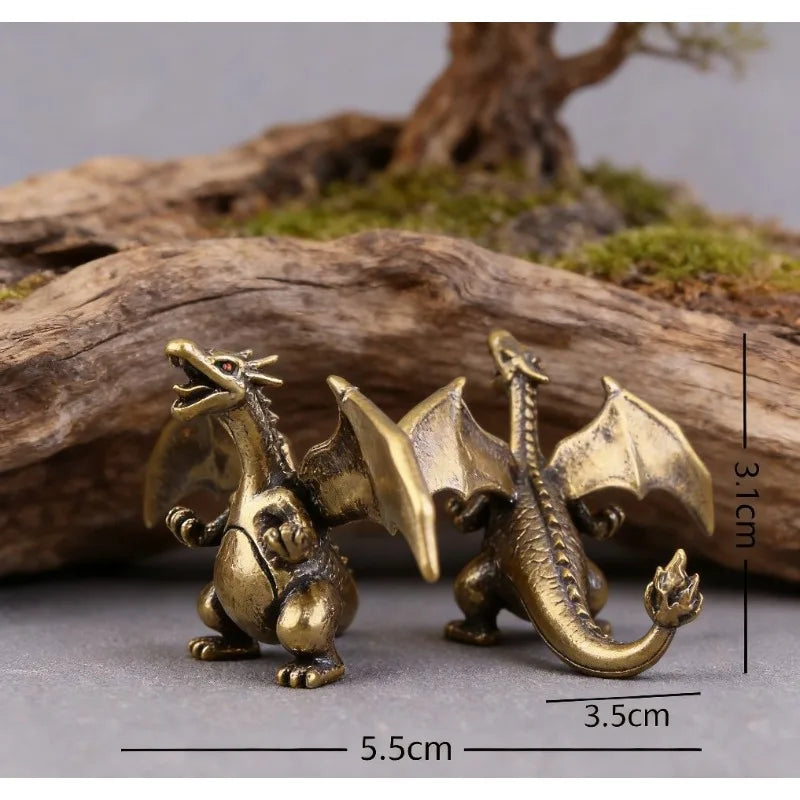 Brass Roaring Dragon Figurine