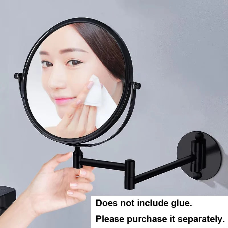 Retractable Round Vanity Mirror