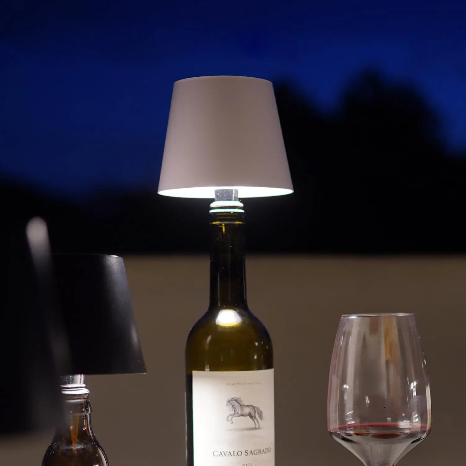 Wireless Wine Bottle Table Lamp