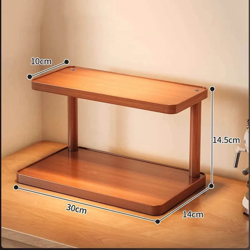 Wooden Tea Room Storage Rack