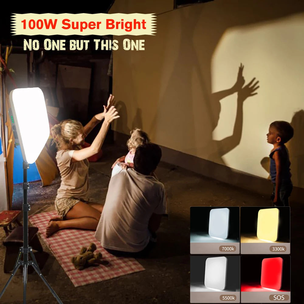 18000mAh 100W Rechargeable LED Camping Lantern Strong Light Magnetic