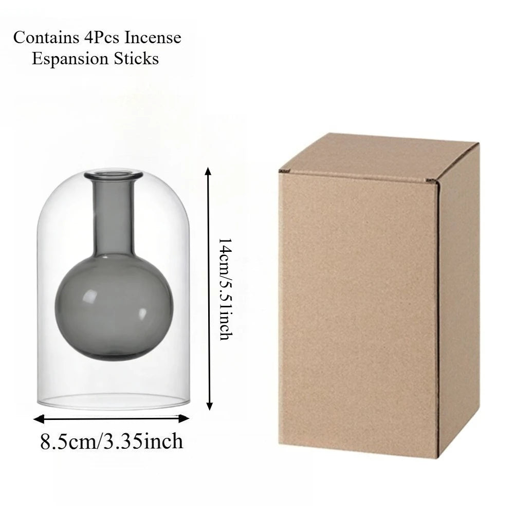 130/200ML Transparent Glass Aromatherapy Diffuser Bottle Glass Storage
