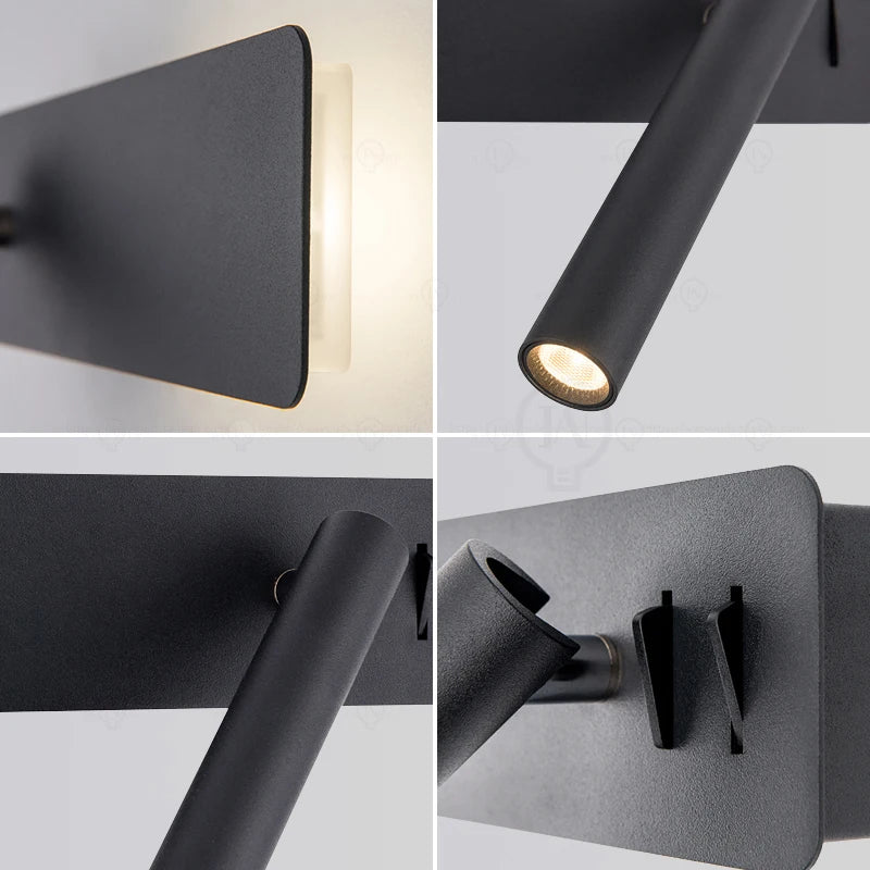 White Swivel Bedside Wall Lamp