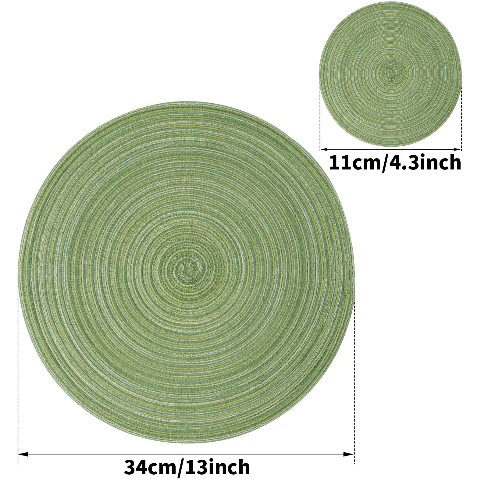 Braided Round Placemat and Coaster Set