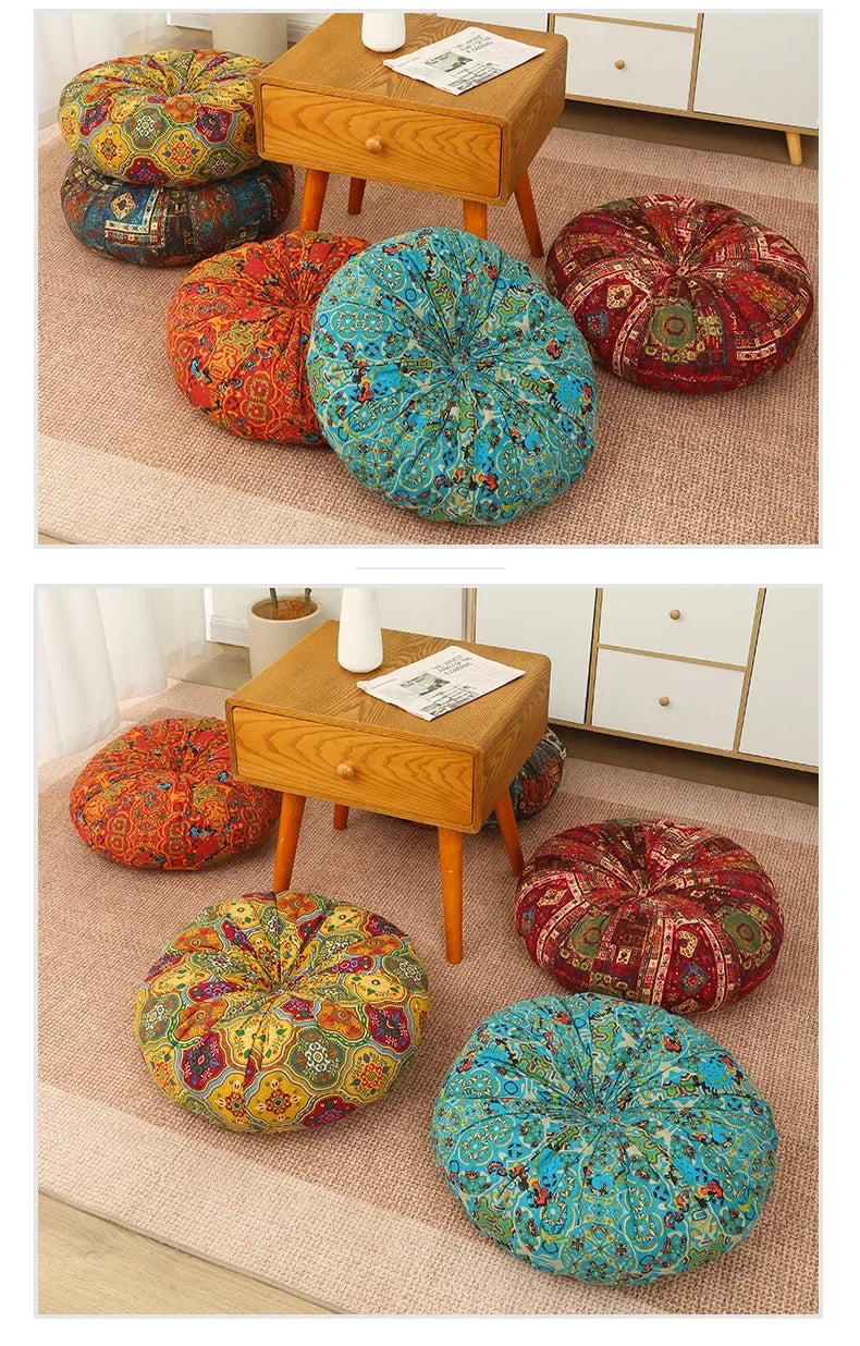 Bay Window Tatami Mats Futon Pumpkin Mats Multi-colored Cushions Thickened Lazy Butt Mats Chair Cushion  Floor Cushion Futon