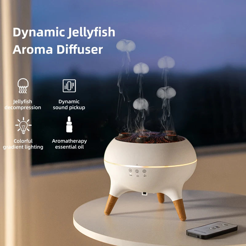 Dynamic Jellyfish Air Humidifier 250ml Essential Oil Diffuser Remote