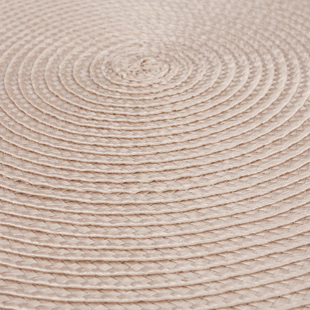 Braided Round Placemat and Coaster Set