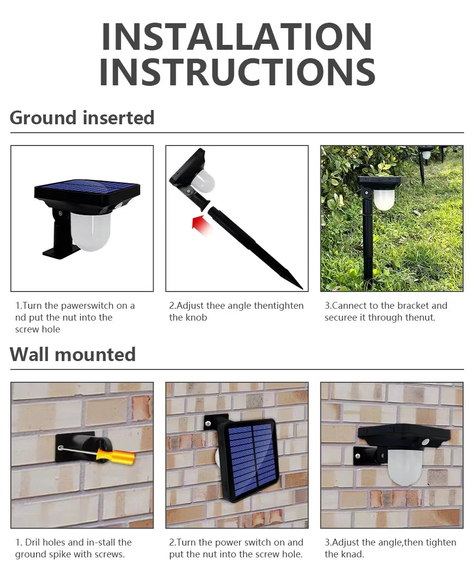 Solar Motion Sensor Pathway Lights
