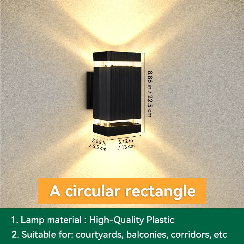 E27 Outdoor Up And Down Wall Sconce