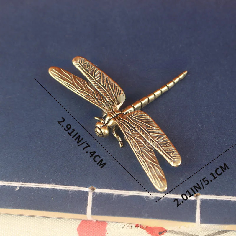 Vintage Brass Dragonfly Figurine