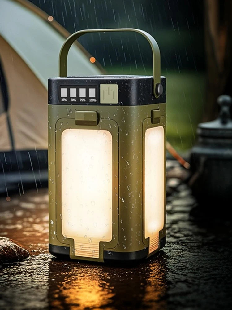 Solar Camping Lantern Foldable Camping Light Waterproof Rechargeable