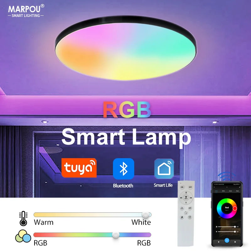 Smart Dimmable RGB LED Ceiling Light