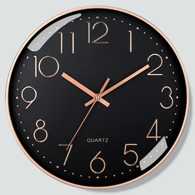 8 Inch Mute Quartz Wall Clock Cubic Digital Clock