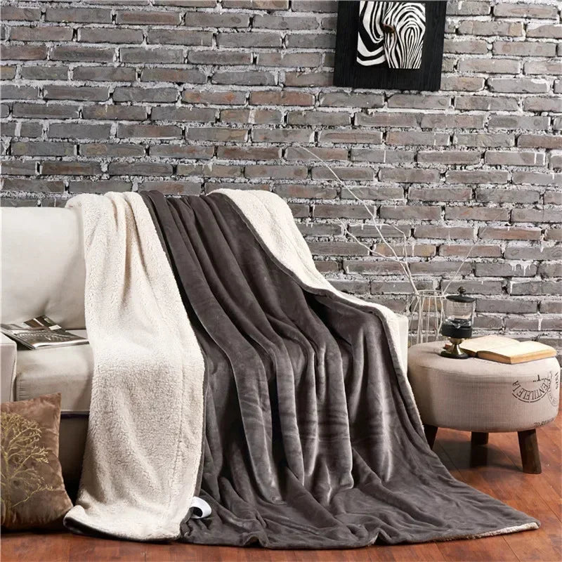 Double Sided Lamb Fluff Blanket