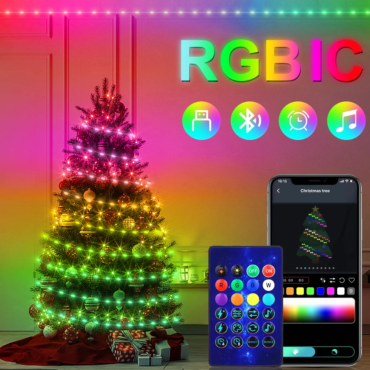 Bluetooth RGBIC Dreamcolor Fairy Lights