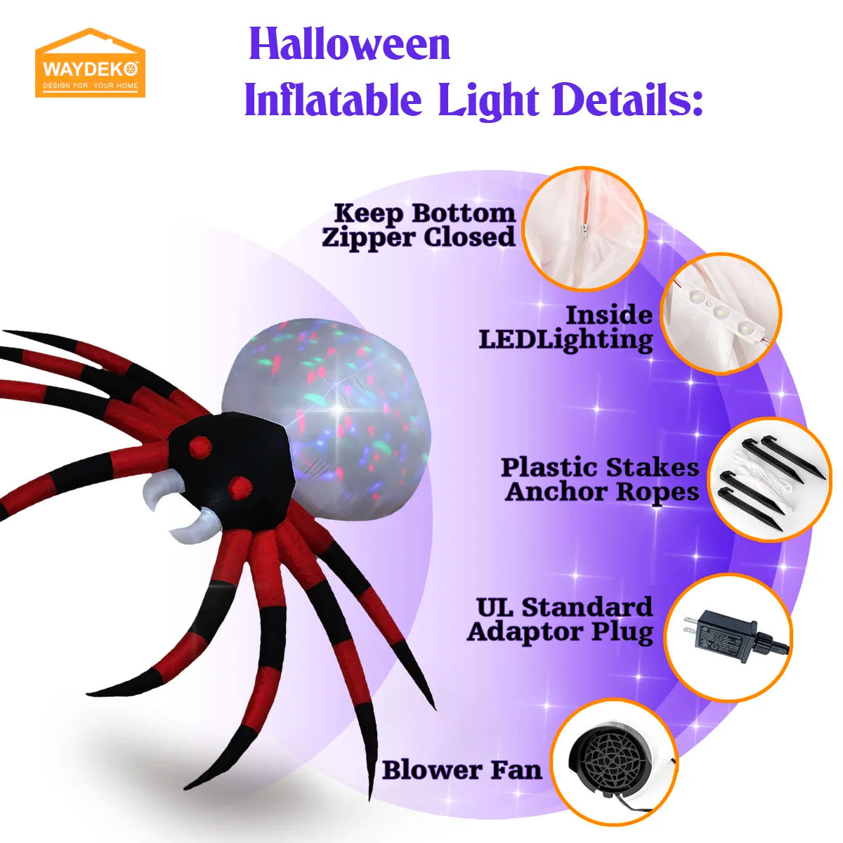 Inflatable Ghost and Pumpkin Yard Decoration