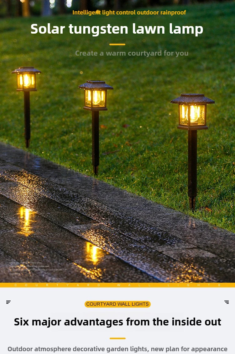Outdoor Solar LED Ground Stake Light Lawn Lamp