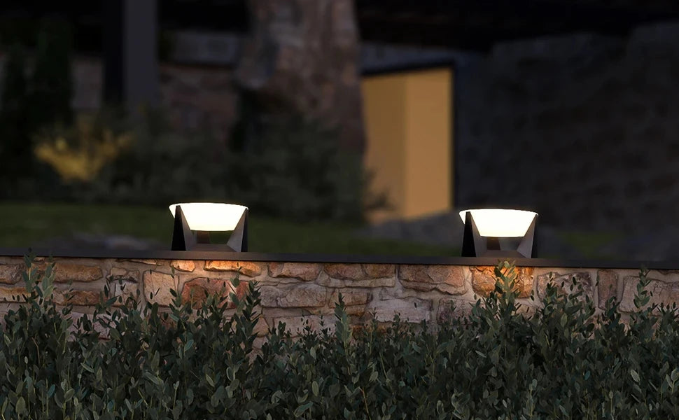 Solar Post Light Outdoor Column Pillar Light 3000K IP65 Garden