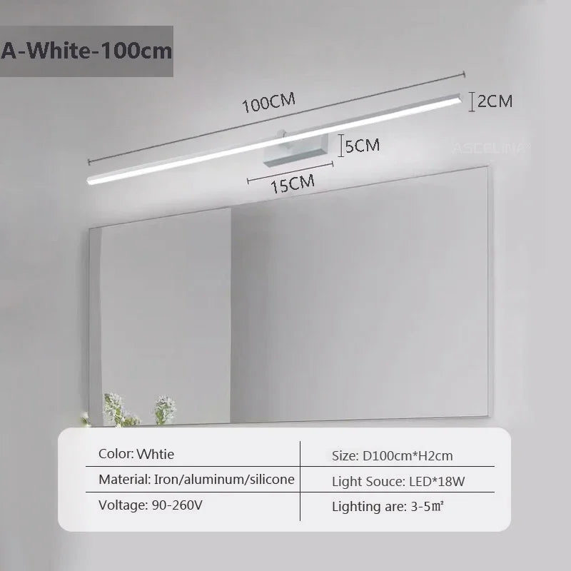 Long Strip LED Mirror Light