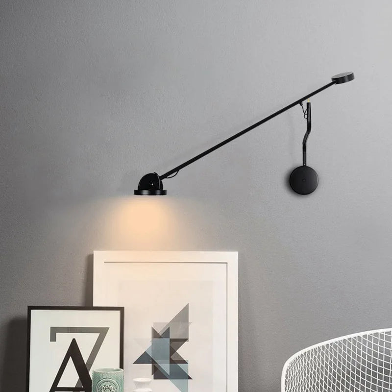 Designer Creative Long Pole Swing Arm Style Wall Lamp Home Bedside