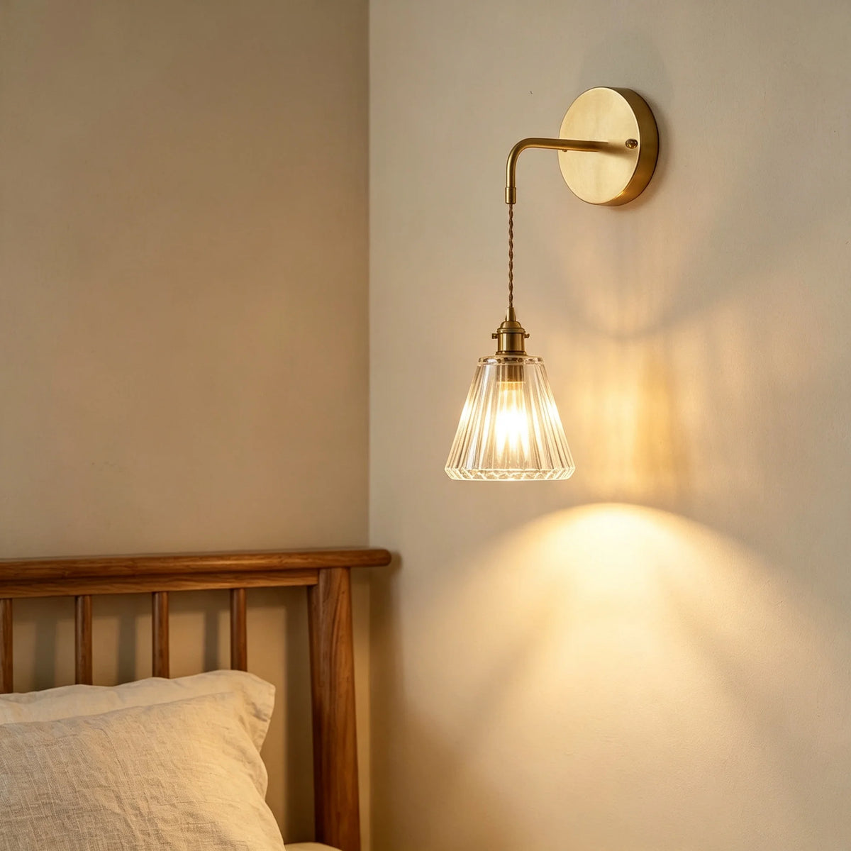 Retro Rope Glass Shade Wall Sconce