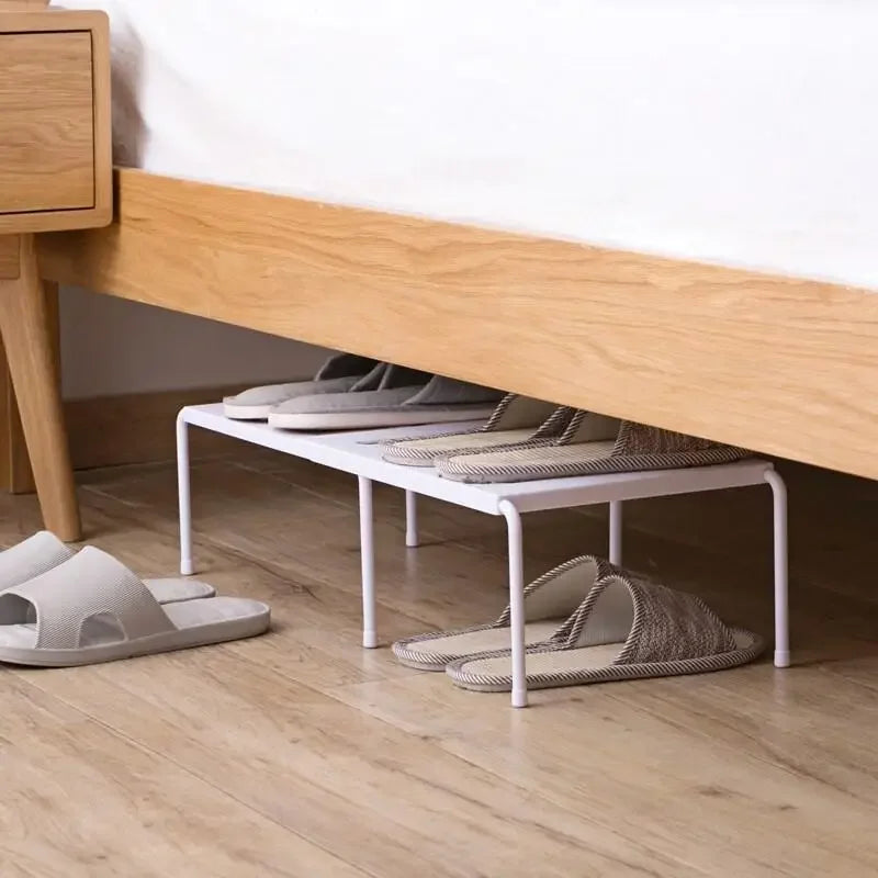 ABS Shoe Rack Extensible Shoe Hanger Storage Space Saving Shelf Telescopic Storage Rack Household Kitchen Cabinet Organizer