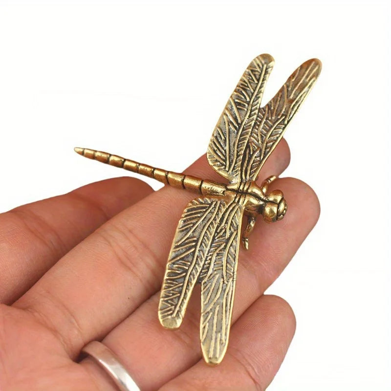 Vintage Brass Dragonfly Figurine
