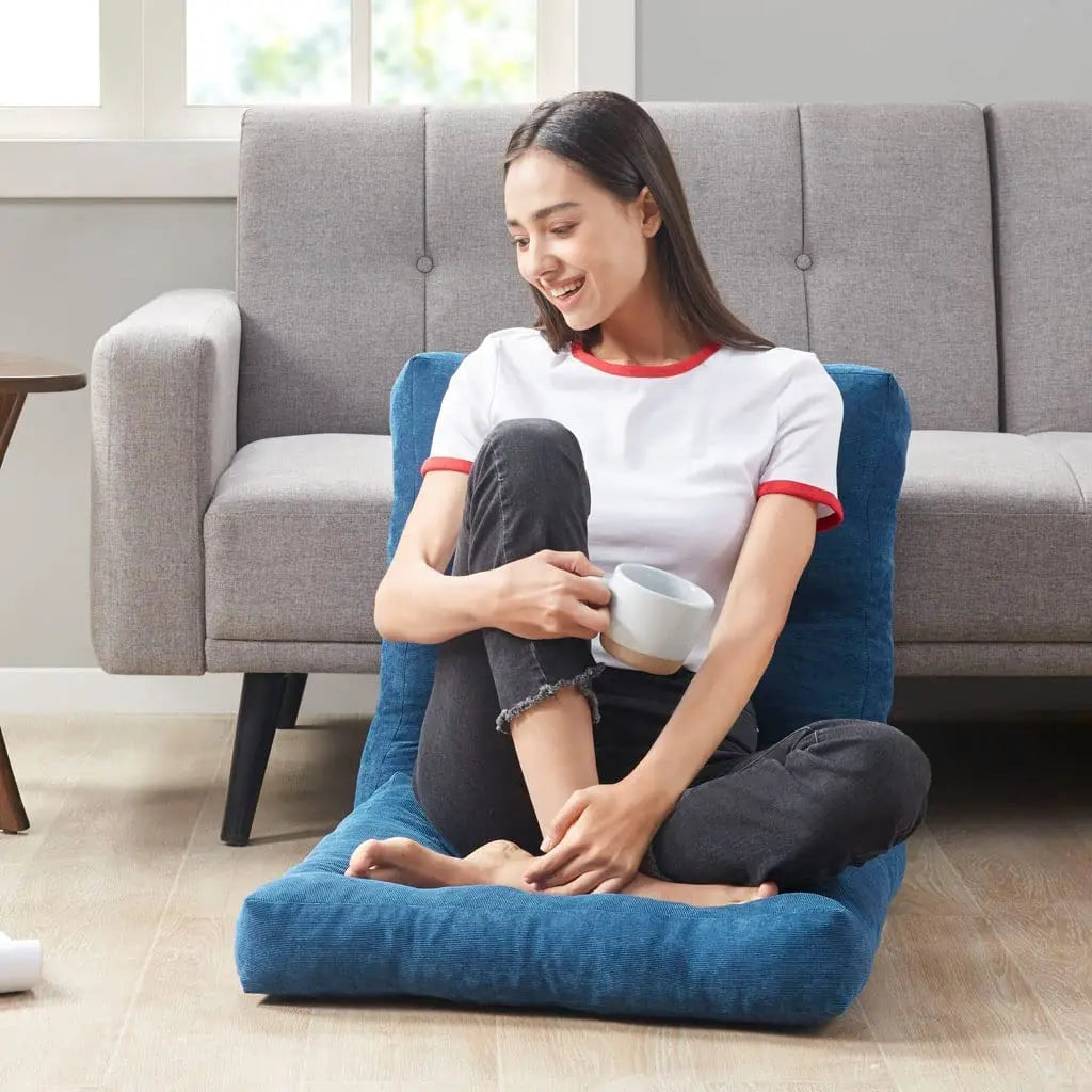 Corduroy Tufted Square Floor Cushion