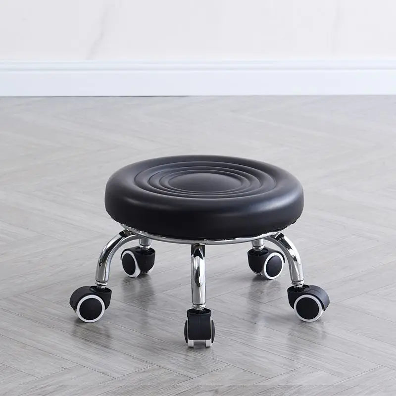 Household wheeled floor-cleaning chairs, wheeled seam sealing stools, low stools, rotating nail and pedicure round stools  스툴