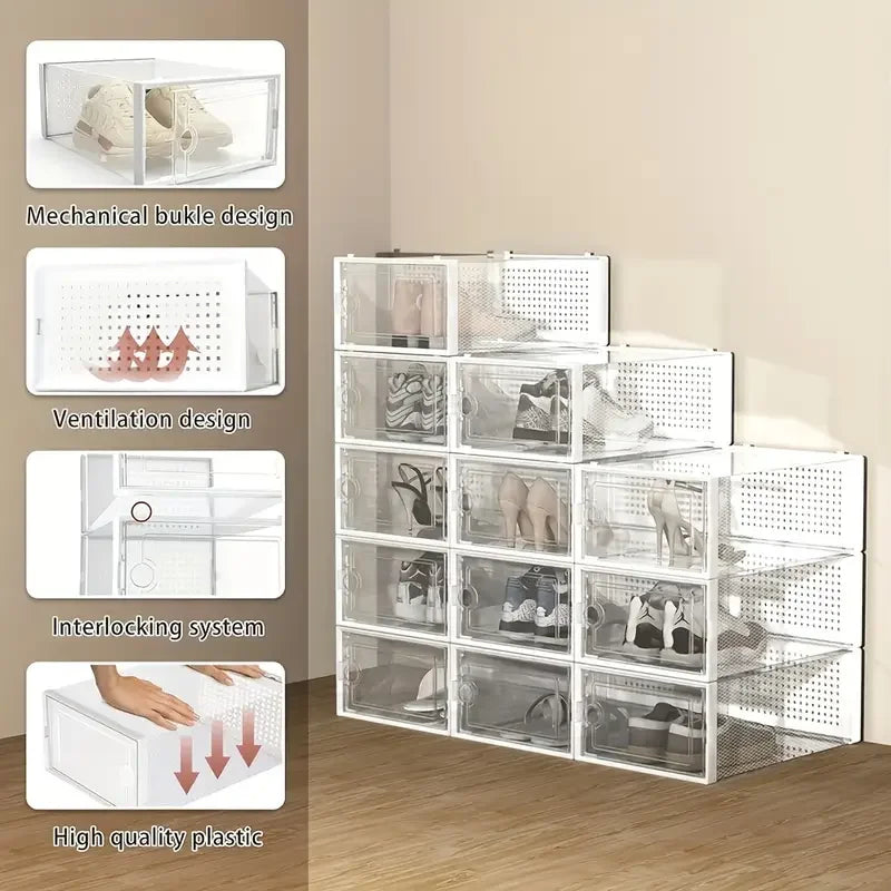 Stackable Clear Shoe Box Set