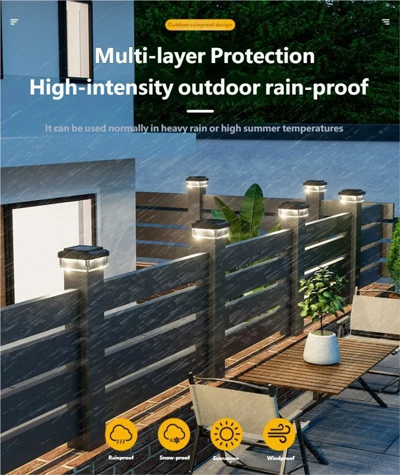 Waterproof Solar Post Cap Light
