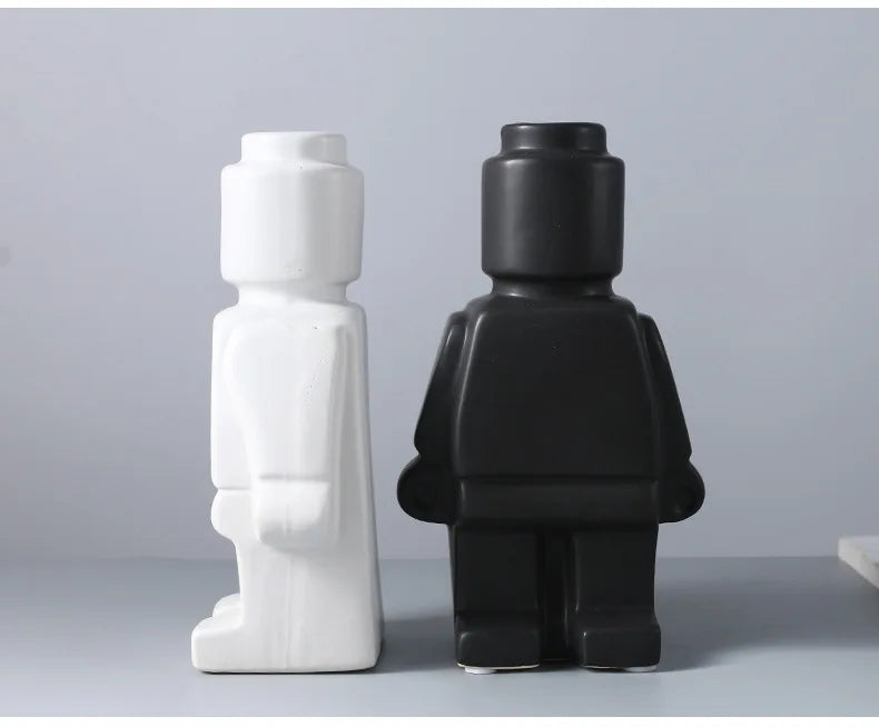 Nordic Ceramic Robot Vase