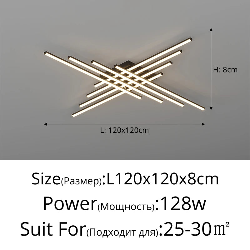 Geometric Black Ceiling Chandelier