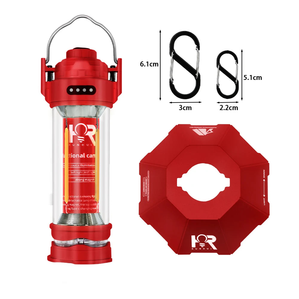 DOTWISE 3000mAH Camping Portable Retro Lantern Camping Lighthouse Tent