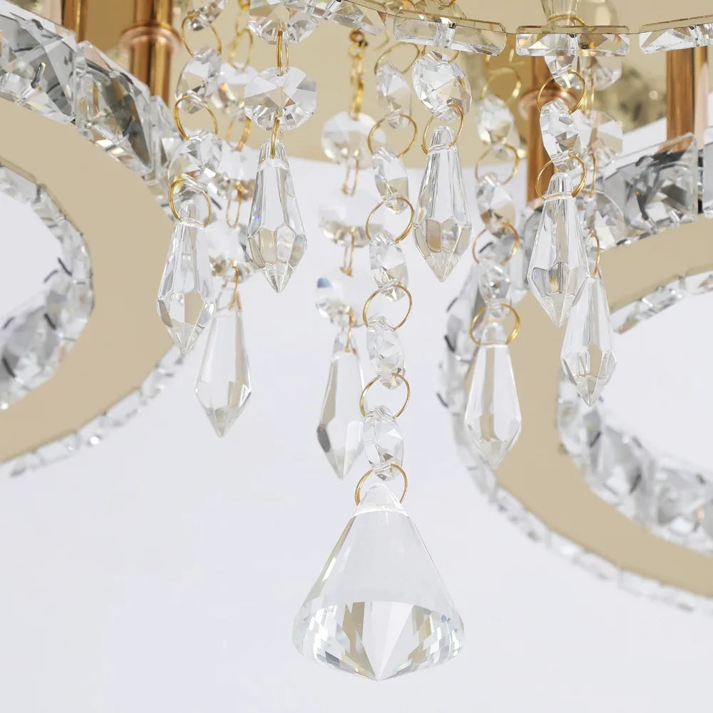 Gold Crystal Ceiling Chandelier