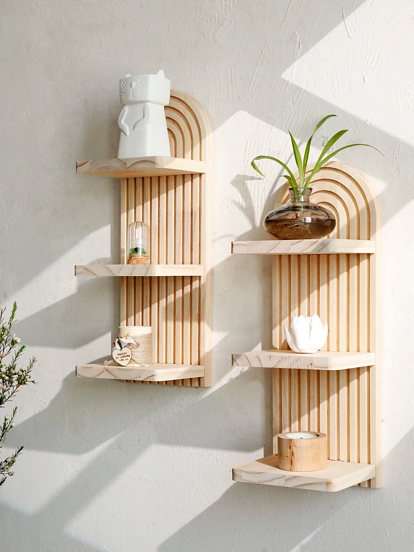 Boho 3-Tier Arch Wall Shelf