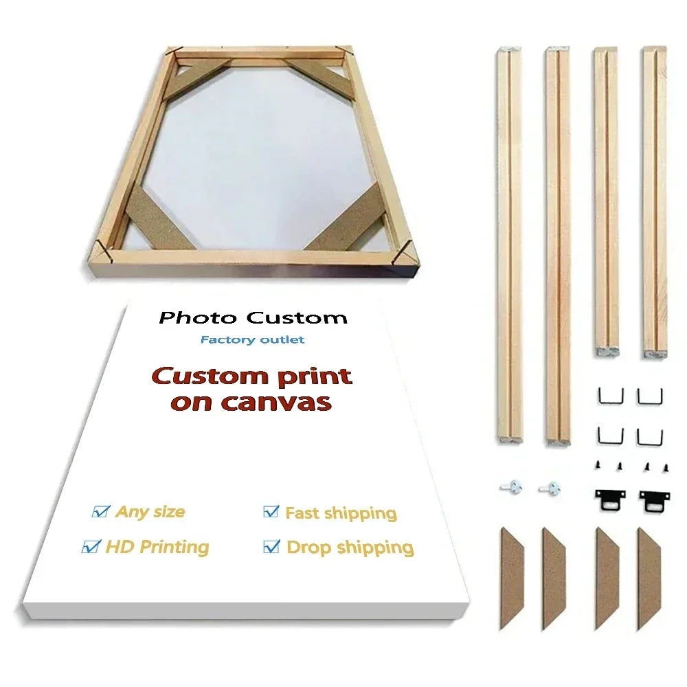 YWDECOR Custom Big Size Painting Canvas HD Print Your