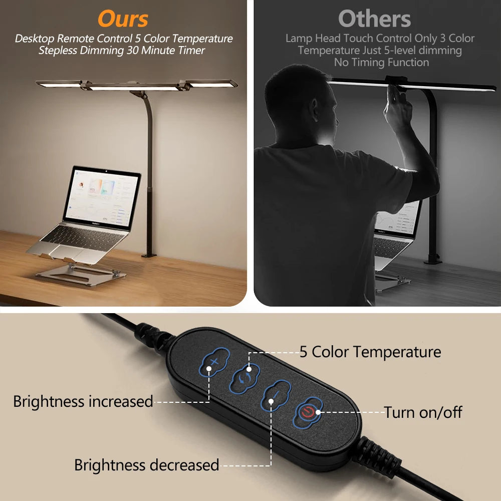 Eye-Care Metal Clip Lamp