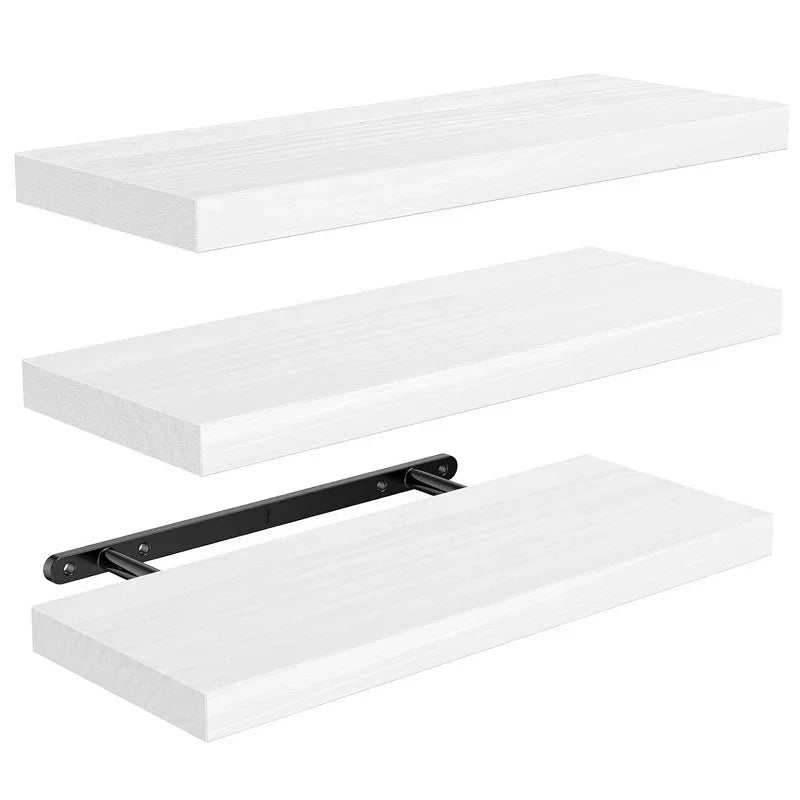 Solid Wood Floating Bookshelf