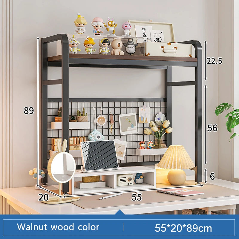 Grid Bookshelf Desktop Storage Rack