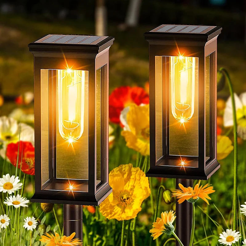 Solar Lantern Path Light Set of 2