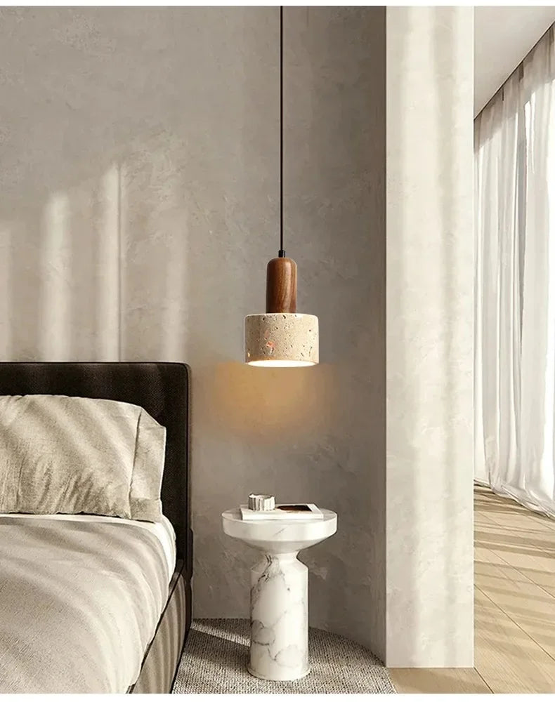 Wabi Sabi Travertine Pendant Light