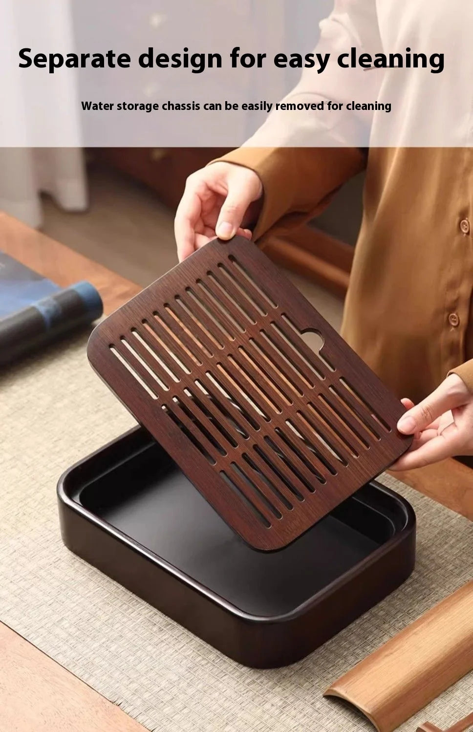Bamboo Draining Tea Tray