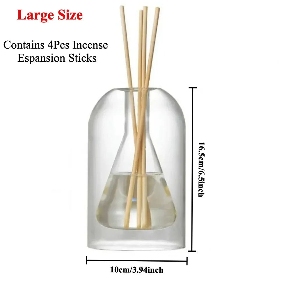 130/200ML Transparent Glass Aromatherapy Diffuser Bottle Glass Storage