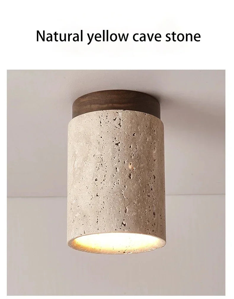 Japanese Stone Wood Ceiling Downlight