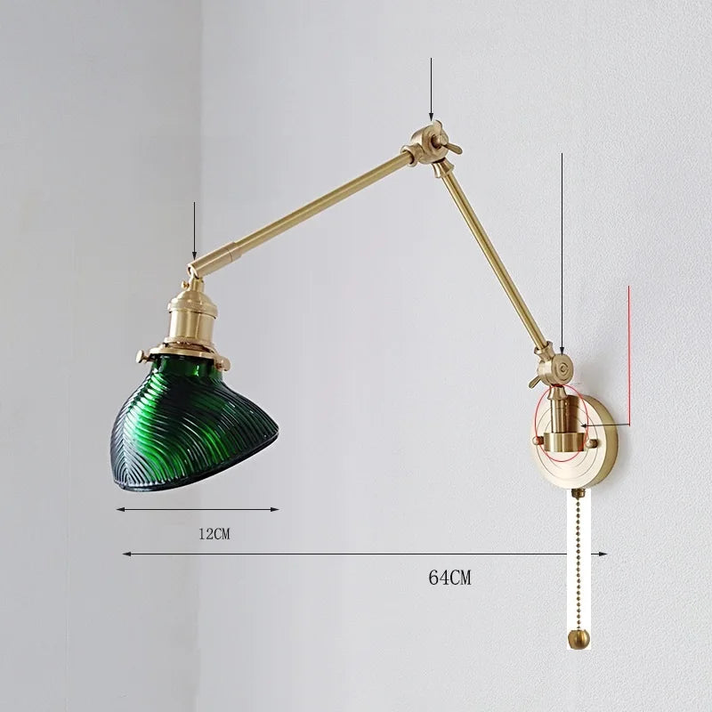 IWHD 2022 New Ceramic Copper LED Wall Lamp Beside Left And Right Rotate