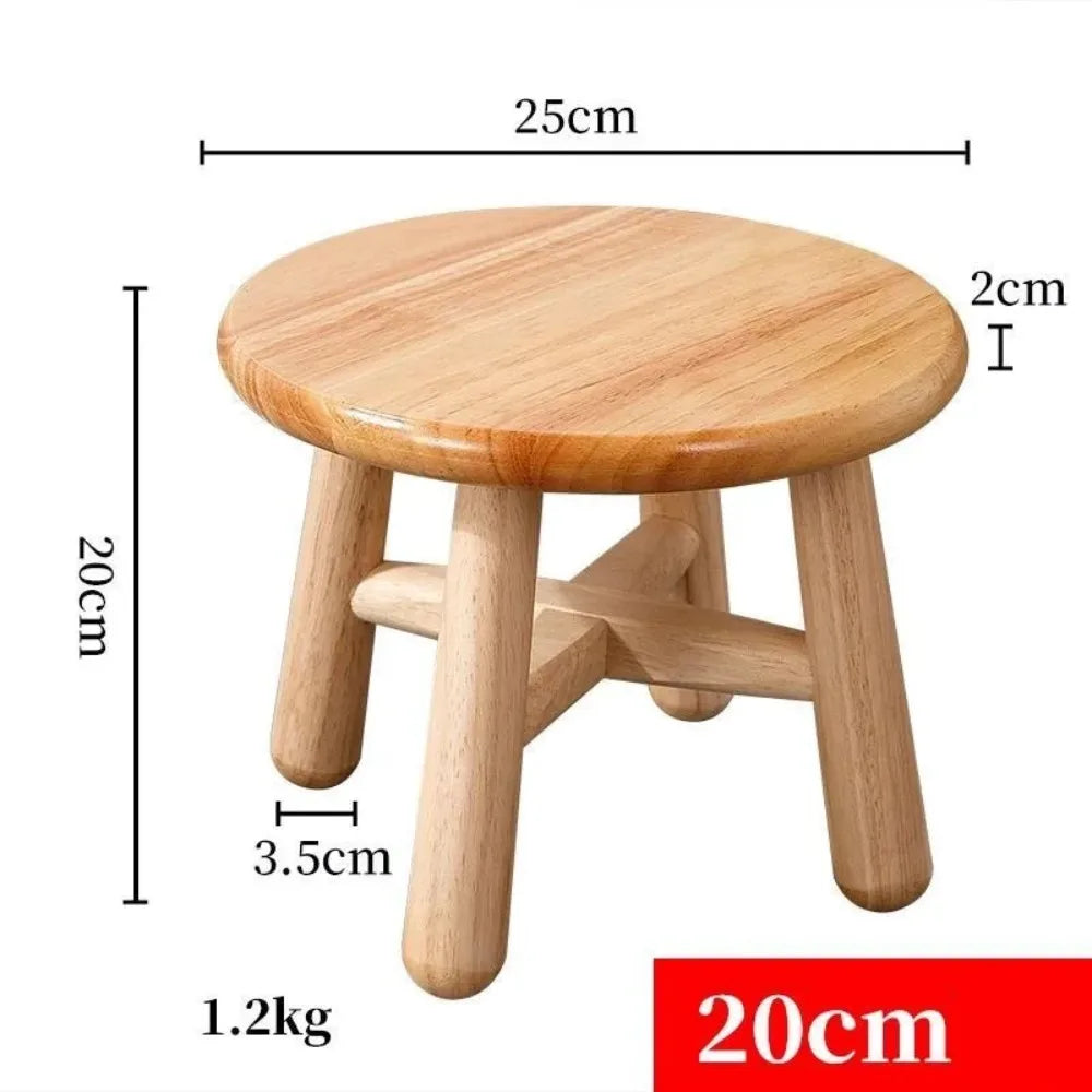 Solid Wood Small Round Stool