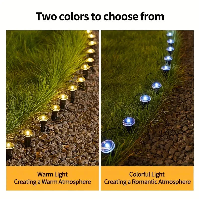 Solar LED Garden Pathway Light 15/30LEDS 8 Modes Outdoor Waterproof