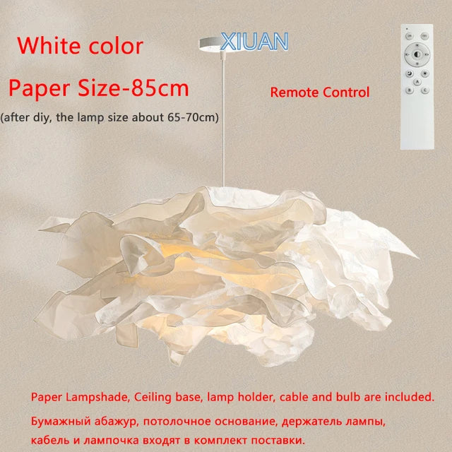 Minimalist Paper Pendant Chandelier